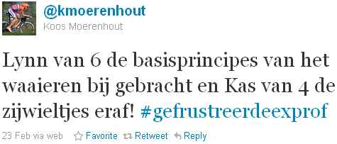Koos Moerenhout - tweet of the week Koos Moerenhout - tweet of the week