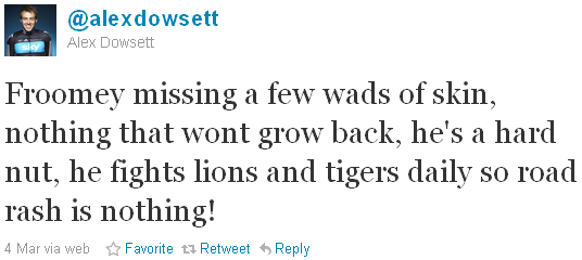 Alex Dowsett - tweet of the week Alex Dowsett - tweet of the week