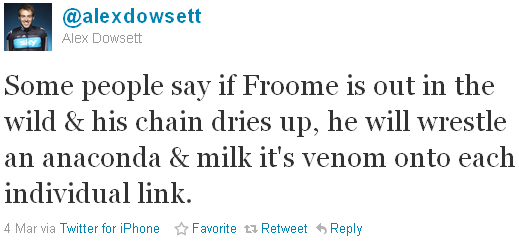 Alex Dowsett - tweet of the week Alex Dowsett - tweet of the week