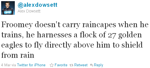 Alex Dowsett - tweet of the week Alex Dowsett - tweet of the week