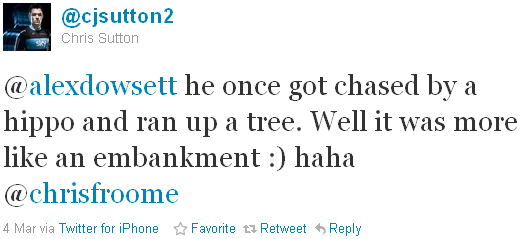 Chris Sutton - tweet of the week Chris Sutton - tweet of the week