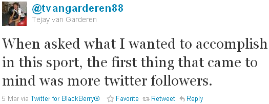 Tejay van Garderen - tweet of the week Tejay van Garderen - tweet of the week
