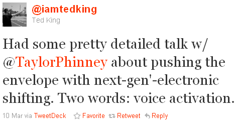 Ted King - tweet of the week Ted King - tweet of the week
