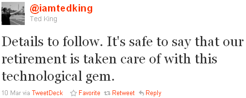 Ted King - tweet of the week Ted King - tweet of the week