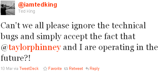 Ted King - tweet of the week Ted King - tweet of the week