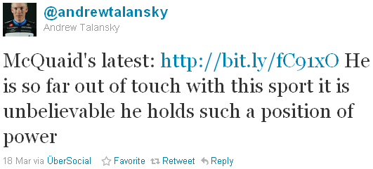 Andrew Talansky - tweet of the week