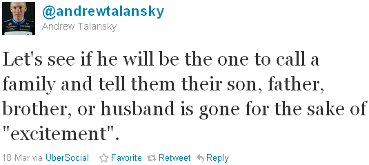Andrew Talansky - tweet of the week Andrew Talansky - tweet of the week