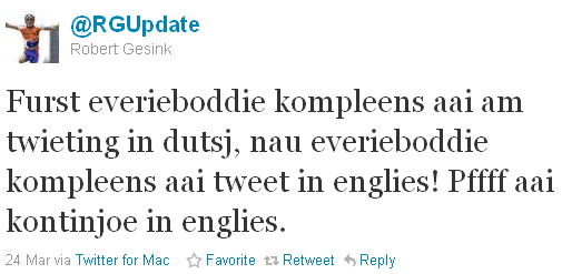 Robert Gesink - tweet of the week Robert Gesink - tweet of the week