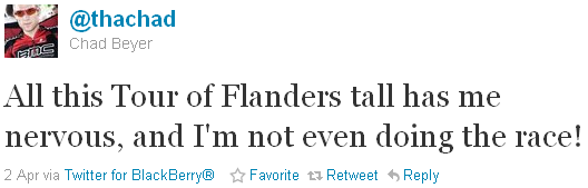 Chad Beyer - tweet of the week Chad Beyer - tweet of the week