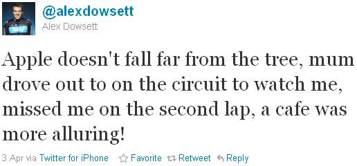 Alex Dowsett - tweet of the week