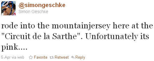 Simon Geschke - tweet of the week