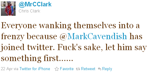 Chris Clark - tweet of the week