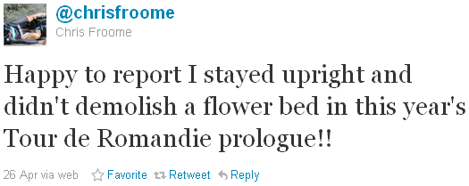 Chris Froome - tweet of the week