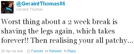 Geraint Thomas - tweet of the week