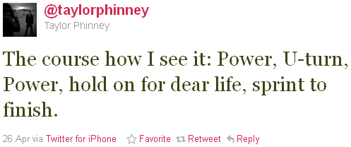 Taylor Phinney - tweet of the week Taylor Phinney - tweet of the week