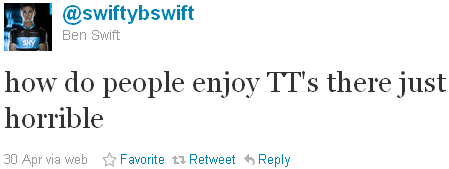 Ben Swift - tweet of the week