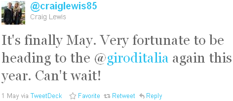 Craig Lewis - tweet of the week Craig Lewis - tweet of the week