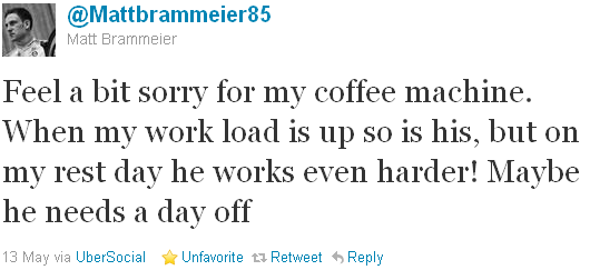 Matt Brammeier - tweet of the week Matt Brammeier - tweet of the week