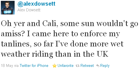 Alex Dowsett - tweet of the week