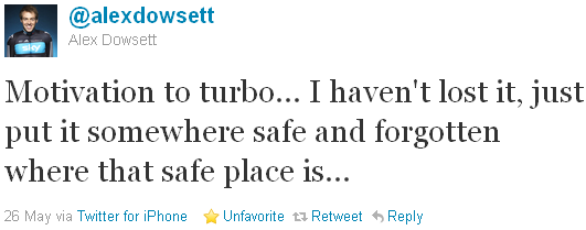 Alex Dowsett - tweet of the week