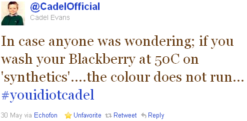 Cadel Evans - tweet of the week