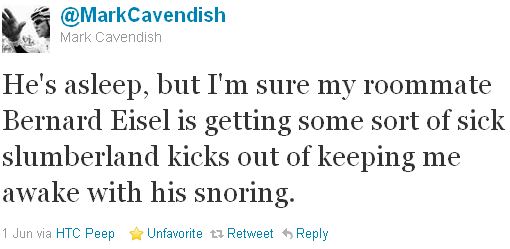 Mark Cavendish - tweet of the week