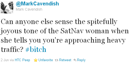 Mark Cavendish - tweet of the week