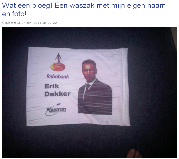 Erik Dekker - tweet of the week