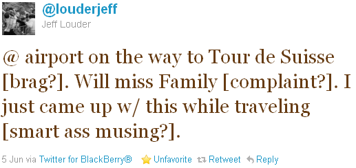 Jeff Louder - tweet of the week