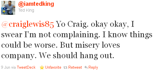 Ted King - tweet of the week Ted King - tweet of the week