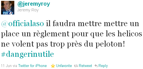 Jérémy Roy - tweet of the week Jérémy Roy - tweet of the week