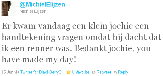 Michiel Elijzen - tweet of the week Michiel Elijzen - tweet of the week