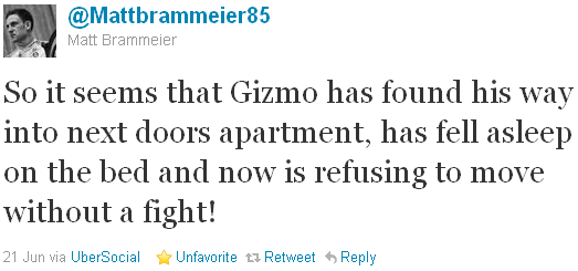 Matt Brammeier - tweet of the week Matt Brammeier - tweet of the week