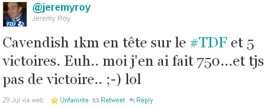 Jérémy Roy - tweet of the week Jérémy Roy - tweet of the week