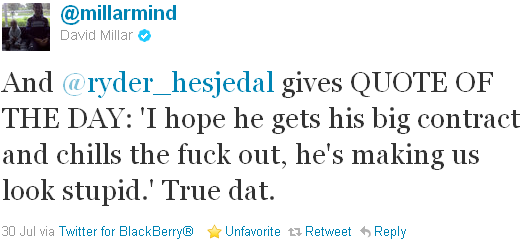 David Millar - tweet of the week David Millar - tweet of the week