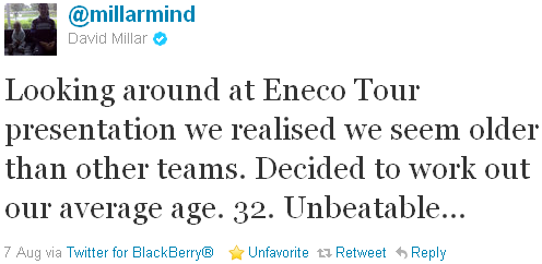 David Millar - tweet of the week David Millar - tweet of the week