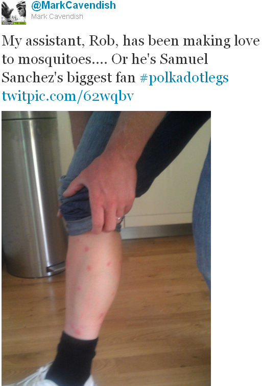 Mark Cavendish - tweet of the week Mark Cavendish - tweet of the week