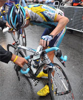 Christopher Horner (Astana), un des coureurs pris dans la chute - © Unipublic