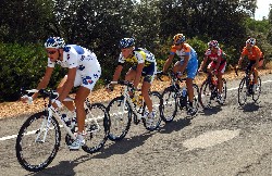 Markel Irizar (Euskaltel Euskadi), Francisco José Martinez Perez (Andalucia Cajasur), Anthony Roux (Française des Jeux), Martijn Maaskant (Garmin Slipstream) & Lieuwe Westra (Vacansoleil Pro Cycling Team) - © Unipublic Markel Irizar (Euskaltel Euskadi), Francisco José Martinez Perez (Andalucia Cajasur), Anthony Roux (Française des Jeux), Martijn Maaskant (Garmin Slipstream) & Lieuwe Westra (Vacansoleil Pro Cycling Team) - © Unipublic