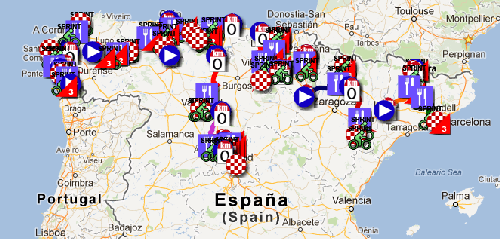 The Vuelta a España 2012 in Google Earth The Vuelta a España 2012 in Google Earth