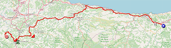 Le parcours de la treizième étape du Tour d'Espagne 2025