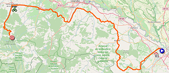 Le parcours de la neuvième étape du Tour d'Espagne 2025