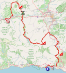 The race route of the thirteenth stage of the Tour of Spain 2026 The race route of the thirteenth stage of the Tour of Spain 2026