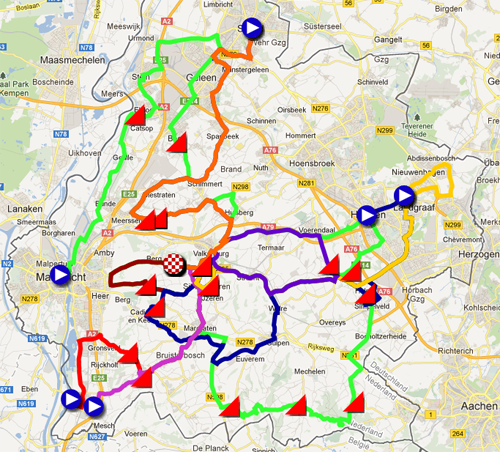 Les parcours des Championnats du Monde 2012 dans Google Earth