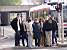 Bernard, Anne-Ccile, Marie-Laure, Stefan, Virginie, Marie-Laure, Virginie (cache), Florent and Fabian wait until they can cross the road (386x)