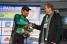 Christian Prudhomme feliciteert Damien Gaudin (Europcar) (374x)