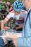 Rohan Dennis signs the start flag (361x)