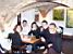 Ludivine, Bernard, Anne-Cécile, Stefan & Rachid dans un restaurant à Delft (257x)