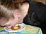 Ellen eats a 'flanby' (268x)
