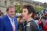 Geraint Thomas (Team Sky) has a chat with Gary Verity (396x)